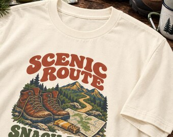 Scenic Route Snack Pace Hiking Boots Graphic Tee