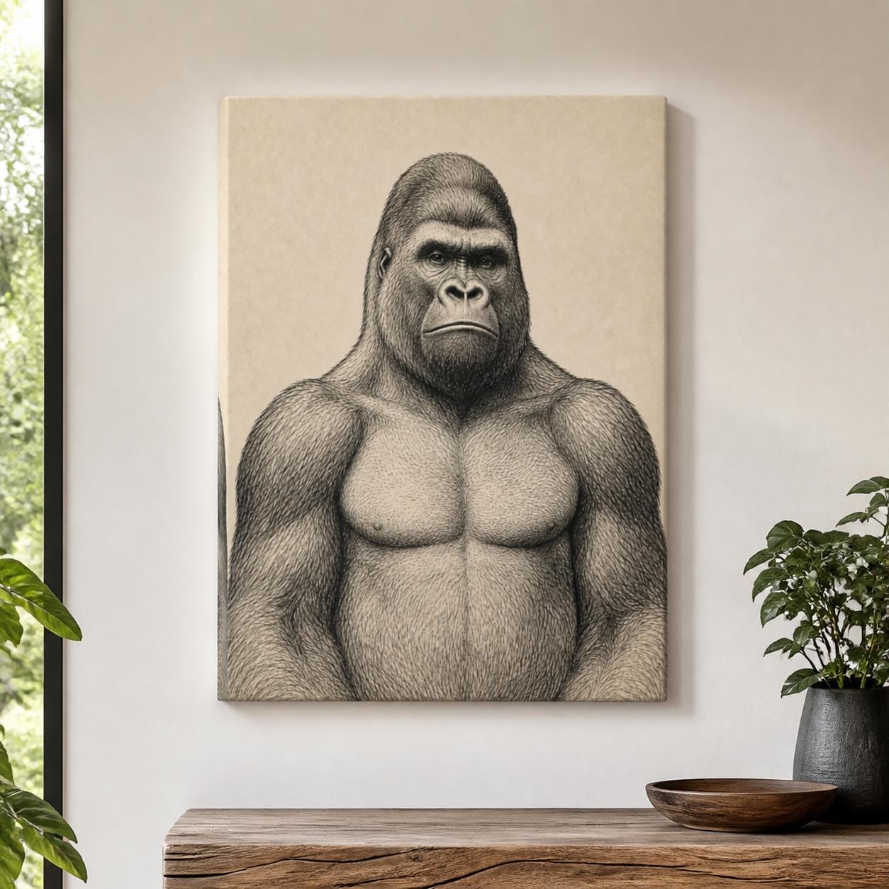 Gorilla line art - Etsy 日本