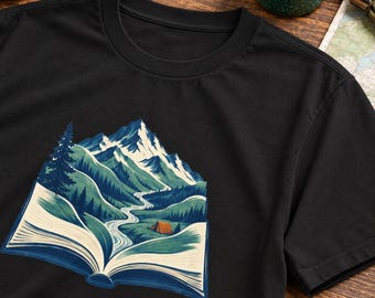 Open Book Mountain Camp Graphic Tee