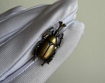 Antique Matte Gold Bug Brooch Size 2 Cm