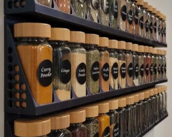 Recipiente para condimentos, pegatinas y estantes