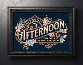 9 In The Afternoon By Panic! At The Disco Lyrics Digital Art Print | Printable | Instant Download | Gift for home | Emo, Goth, Pop Punk