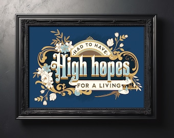 High Hopes By Panic! At The Disco Lyrics Digital Art Print | Printable | Instant Download | Gift for home | Emo, Goth, Pop Punk, Vintage