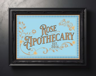 Rose Apothecary Schitt's Creek Digital Art Print / Imprimible / Descarga instantánea / Regalo para el hogar / Vintage, Cita, Texto, Floral, Programa de TV