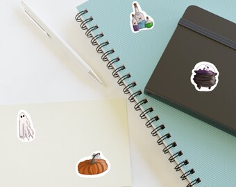 Spooky Season Sticker Sheet Pack, Halloween stickers, Spooky Season Vinyl Stickers