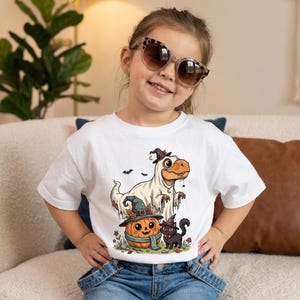 Funny Halloween Animal PNG, T-Rex Pumpkin Cat Sublimation Design, Retro Halloween Shirt, Spooky Fall Animal Design, Digital Download