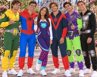 Spidey And His Amazing Friends Halloween Costume Jumpsuit, Group Matching Spiderman Ghost Spider Doc Ock Green Goblin Cosplay Costume