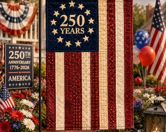 250th Anniversary Betsy Ross Porch Flag – Patriotic 2026 Outdoor Garden Flag, Made in USA
