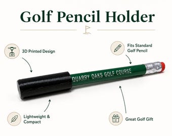 Custodia protettiva per matite da golf, astuccio per matite da campo, accessorio per sacca da golf, porta matite personalizzato, regalo per golfisti