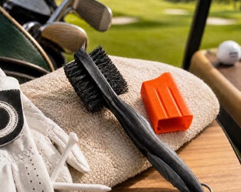 Copertura per spazzola da golf, detergente per mazze, protezione per sacca da golf, strumento per riparare le zolle, colore personalizzabile, regalo per golfisti sotto i 15 euro