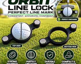Línea magnética Orbit Line Lock para marcar la línea de la pelota de golf / Herramienta de alineación de 360 ​​grados / Ayuda para el putt / Regalo de golf para hombres / Impresión 3D