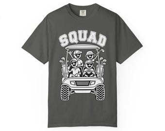 Golf Trip Squad Shirt, Custom Guys Tee, Comfort Colors Cotton (Garment-Dyed)