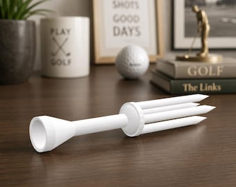 3D Printed Golf Tees: Reusable, Durable Plastic, Custom Color (10 Pack)