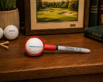 Strumento di allineamento per segnare la linea della pallina da golf, compatibile con pennarelli Sharpie, stencil per la linea della pallina, ausilio per il putting, regalo per golfisti.