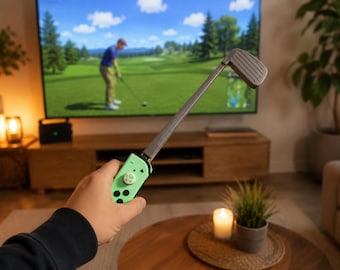 Accessorio per controller di gioco di golf Joy-Con per Nintendo Switch, impugnatura per mazza da golf.