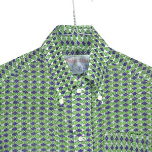 Babzotica, Men’s Mod Swinging 1960s Style Dress Shirt / Button Down Collar / Handmade, Tailor Made / Psych, Mod, Garage Punk