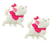 2 pcs. Disney Aristocats Marie Prancing Proud Jesse James Buttons Dress It Up Embellishment Novelty Buttons Licensed