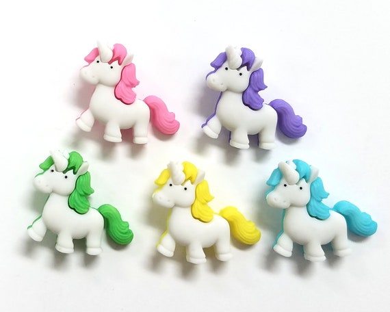 Fantasy Unicorns Buttons PURPLE Shank Back Once Upon A Time Jesse James Dress It Up Buttons 1324