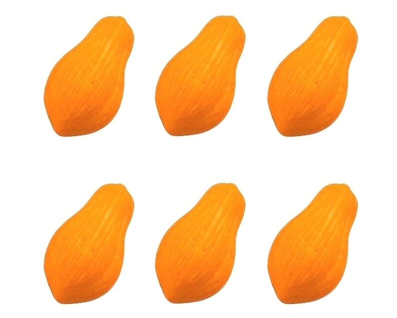 6 pcs Butternut Squash Buttons from the Buttons Galore Pumpkin Pickin/' Embellishment Novelty Button Set
