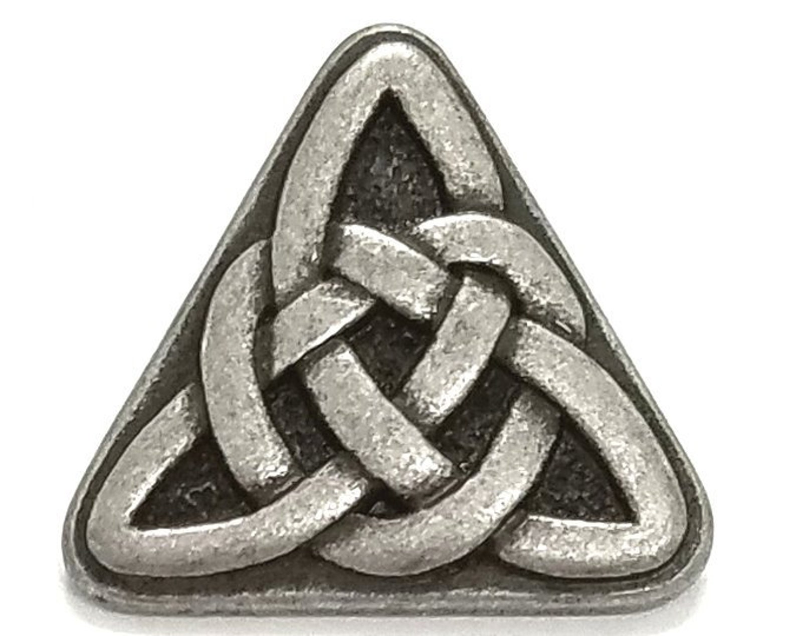 2 Pcs. Celtic Triknot 7/8 Inch 23 Mm Metal Buttons Silver Etsy