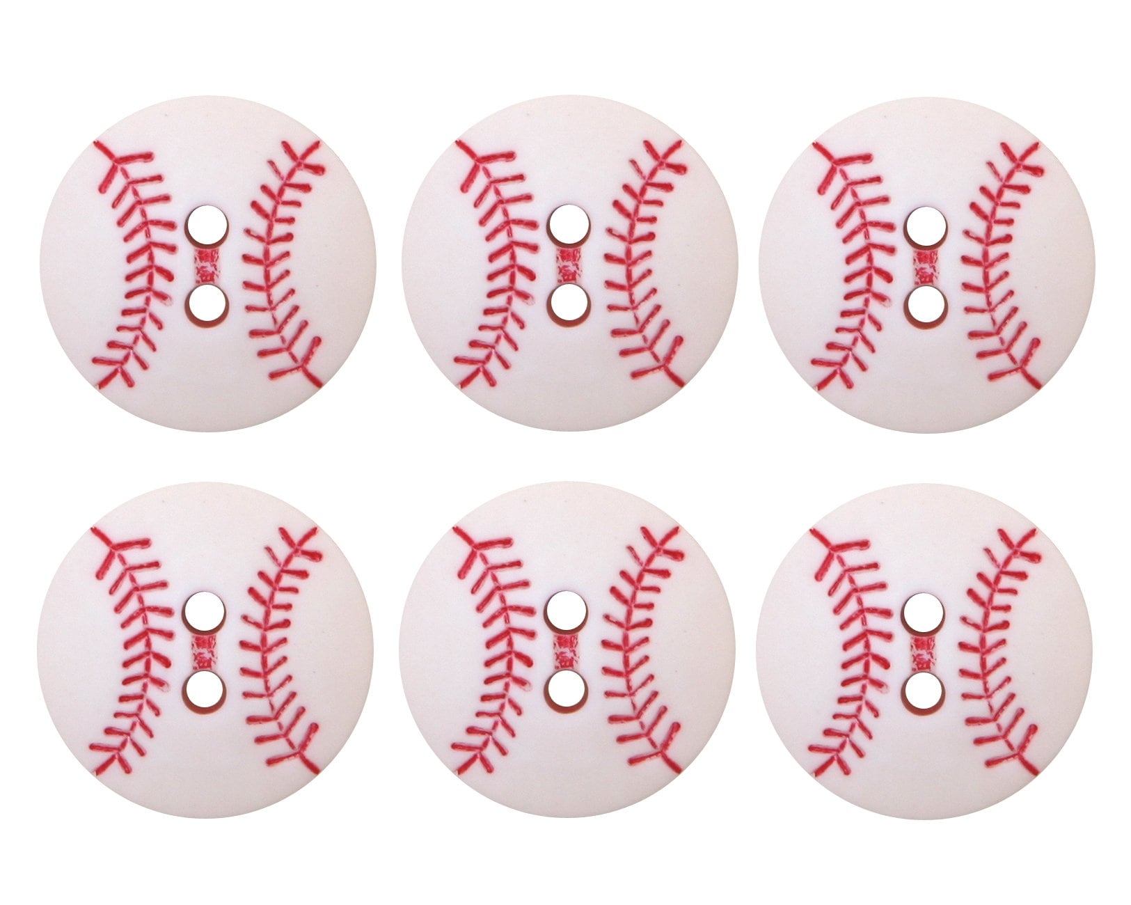 6 pcs. Baseball 5/8 inch 15 mm Two Hole Buttons Galore Etsy