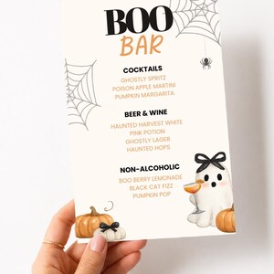 Bearbeitbare Getränkemenüvorlage | Halloween-Cocktail-Menü | Canva Vorlage