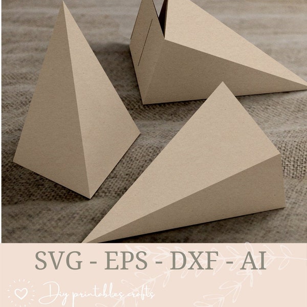 Box Template SVG, Pyramid box, svg, Gift Box SVG, Favor Box SVG, Wedding Favor, Box Template, Silhouette Cut Files, Cricut Cut Files