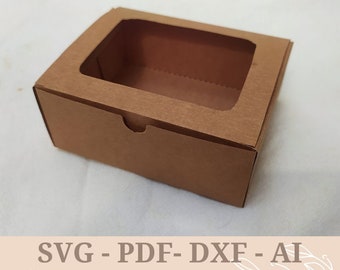 Rectangle Window Box Template SVG, Gift Box (Digital Download)