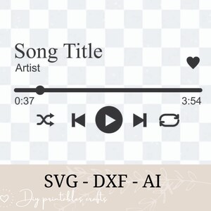 spotify svg glass song art dxf ai pdf fur cricut etsy