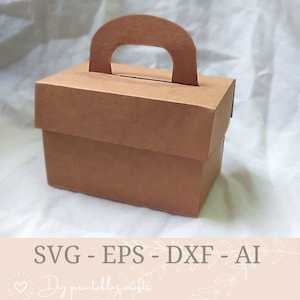 Modèle de boîte SVG, modèle de boîte valise, modèle de sac, boîte-cadeau, boîte de faveurs SVG, porte-documents SVG, Silhouette, fichiers de coupe Cricut, boîte de faveurs svg