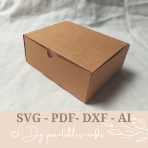 Modello di scatola rettangolare SVG, modello di scatola Shaloow, modello di scatola regalo SVG, scatola per bomboniere SVG, modello di scatola, file di taglio Silhouette, Cricut Cut