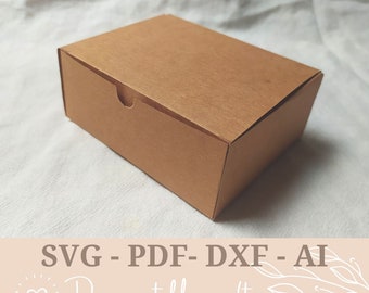 Rectangle Gift Box Template SVG, Favor Box (Digital Download)