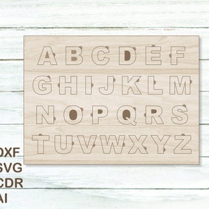 Puzzle, alfabeto, rompecabezas, letras, niños SVG, archivo de corte, DXF, PDF, Vector, corte laser, archivo de corte laser, dxf , svg, ai
