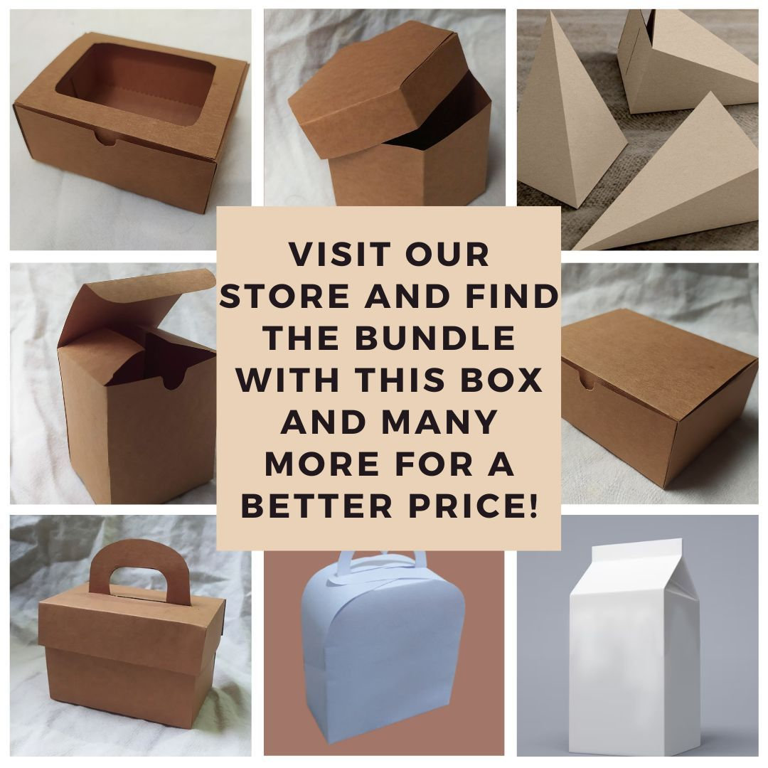 Rectangle Box With Window Template SVG, Window Box Template, Box ...