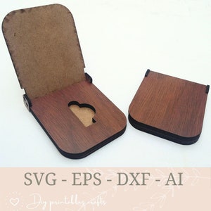 Laser cut wooden pendrive holder, laser vector file, Handcrafted Wooden Box, SVG, glowforge, xtool, Box for USB, Wedding story usb, case