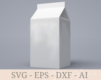 Box Template SVG, Milk box, svg, Gift Box SVG, Favor Box SVG, party Favor, Box Template, Silhouette Cut Files, Cricut Cut Files