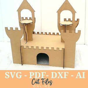 Vector file laser cut, vector laser cut, 3D castle svg, CNC svg, dxf, template laser cut, cnc, pattern cnc, cnc cut, svg  scale laser cut