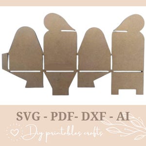 Laser Cut Box Template SVG, Heart Box, svg, Gift Box SVG, Favor Box SVG, party Favor, Box Template, Glowforge Cut Files, Xtool Cut Files