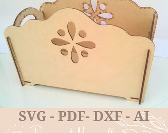 Laser Cut Gift Basket SVG, CNC Router Files (Digital Download)