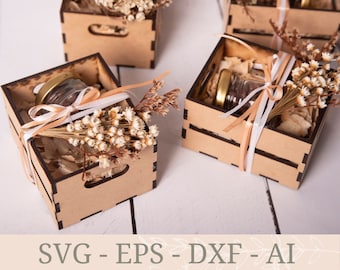 Glowforge SVG, favor box, wedding favor, SVG, fruit box, Party favor, storage box, souvenir, laser cut, craft supply, party favor, xtool