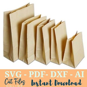 Modello di scatola SVG, sacchetto di carta, svg, scatola regalo SVG, scatola per bomboniere SVG, bomboniera, modello di scatola, file di taglio Silhouette, file di taglio Cricut