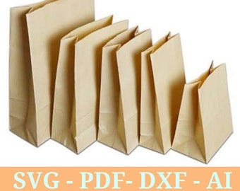Box Template SVG, Paper Bag, svg, Gift Box SVG, Favor Box SVG, party Favor, Box Template, Silhouette Cut Files, Cricut Cut Files