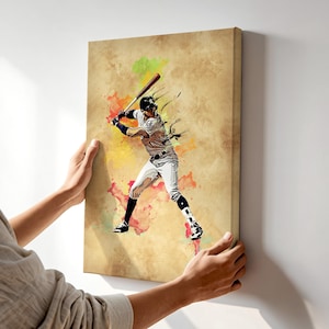 Poster di Carlos Correa, decorazione murale degli Houston Astros, stampa sportiva MLB, decorazione per appassionati di baseball, opera d'arte di un atleta, poster incorniciati, regalo di compleanno G012