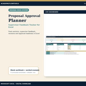 **Research Proposal Approval Planner & Superior Feedback Tracker für Excel.**