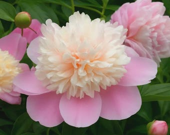 Pink and White Japanese Peony Flower Seeds
