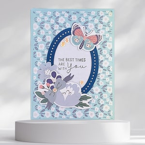 Carte de voeux d'amour, expériences partagées, les meilleurs moments sont avec vous Carte papillon et fleurs