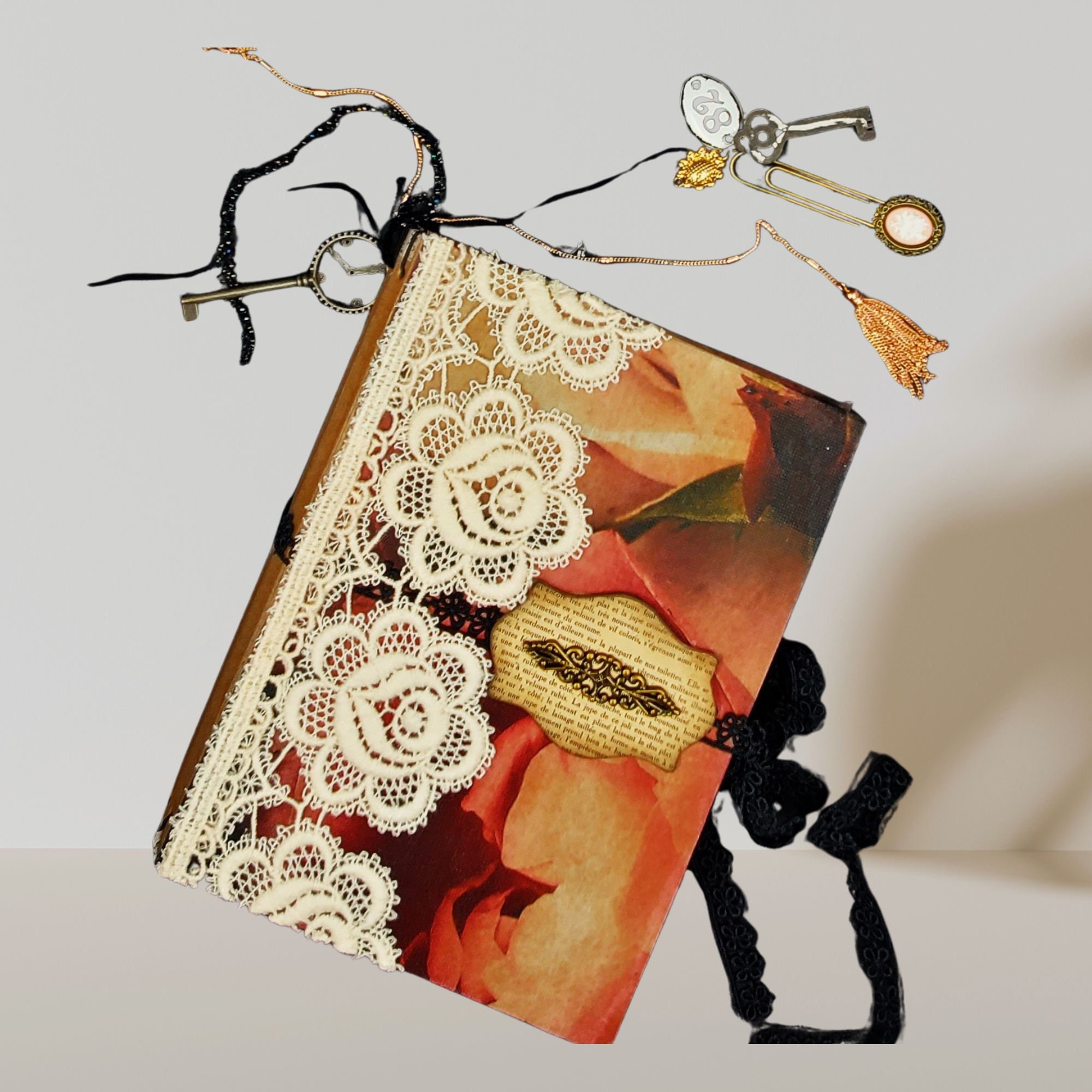 Vintage Themed Rose Cover Junk Journal & Memory Book