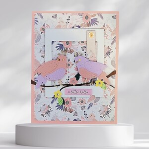 Hola tarjeta de felicitación, una pequeña tarjeta de hola tórtolas, tarjeta de amistad