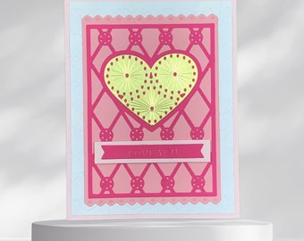 Heartfelt Love Greeting Card for Anniversaries, A2 Size