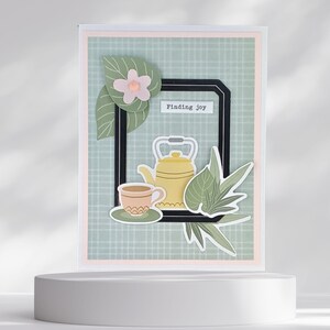 Carte de voeux pour amateur de thé, carte pour amateur de thé, tasse de thé longue distance
